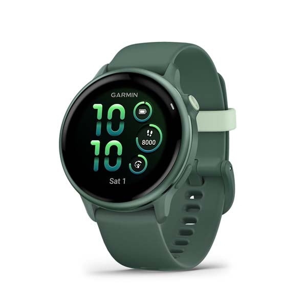Garmin vΓvoactive 6 smartwatch, Metallic Jasper Green with Jasper Green band
